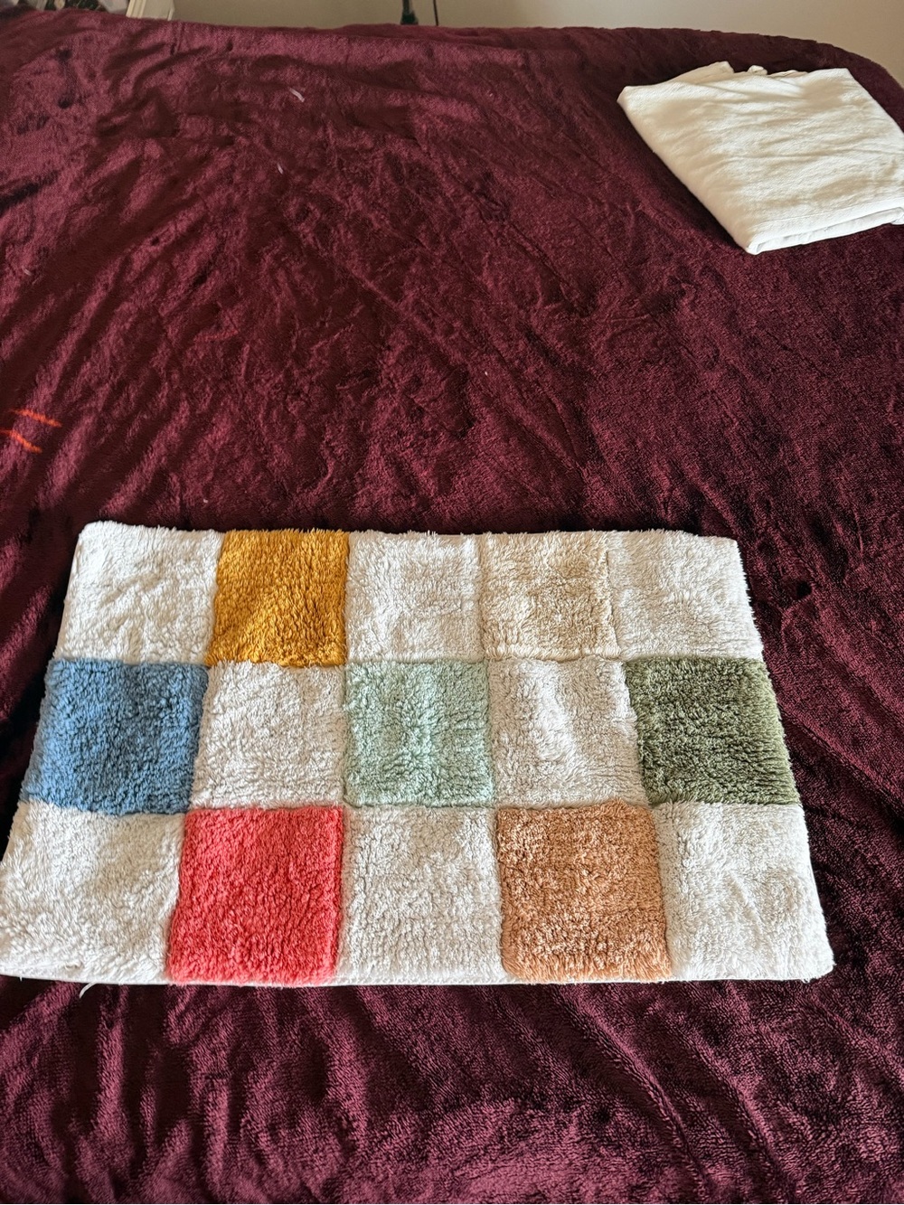 Pillowfort by Target Colorful Checkered Tufted 32 x 20 Inch Bath Mat
